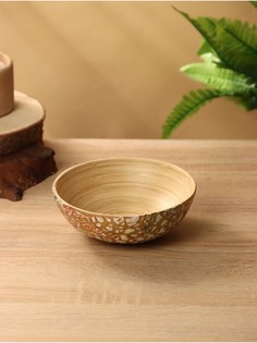 Миска, 15×15×6 см, бамбук No Brand