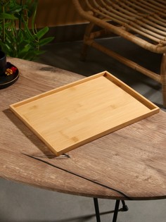Поднос, 37×27×1.5 см, бамбук No Brand