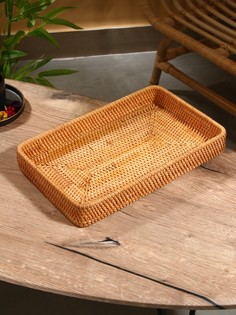 Поднос, 36×23×5 см, ротанг No Brand