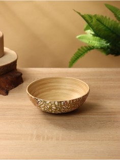 Миска, 15×15×6 см, бамбук No Brand