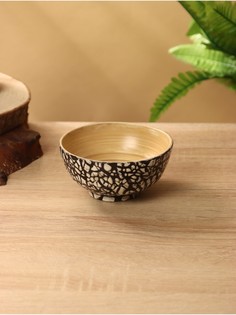 Миска, 12×12×6 см, бамбук No Brand