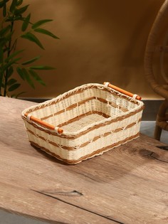 Корзина плетеная, 30×22×11 см, ротанг No Brand