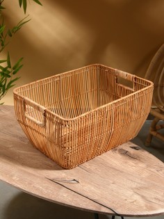 Корзина для белья, 51×38×25 см, ротанг No Brand