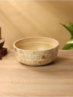 Салатник, 19.5×19.5×8 см, бамбук No Brand