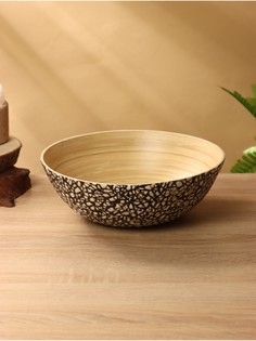 Миска, 25×25×8 см (+/- 1 см), бамбук No Brand