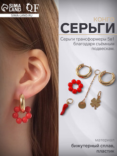 Серьги со съемным элементом QF