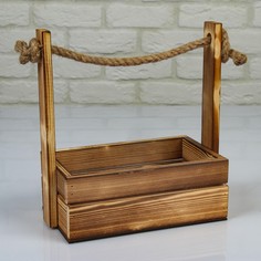 Набор кашпо деревянных 3 в 1 (30.5×18.5×35; 25.5×15×30; 20×12×23) Дарим красиво