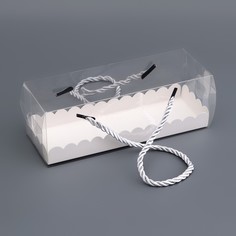 Коробка под рулет, белая 18,5 х 6,5 х 6,5 см. кондитерская упаковка No Brand