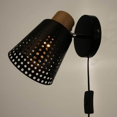 Бра 1666/1bk e27 40вт черный 13х13х18,5 см Bayer Lux