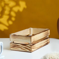 Кашпо деревянное 24.5×13.5×9 см Дарим красиво