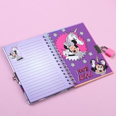 Записная книжка на замочке а6, unicorn dreams, 50 листов, Disney
