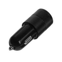 Зарядное устройство в прикуриватель cartage, 12-24 в, usb, type-c 3,1 а, черное