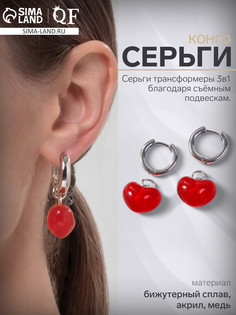Серьги со съемным элементом QF