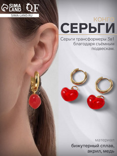 Серьги со съемным элементом QF