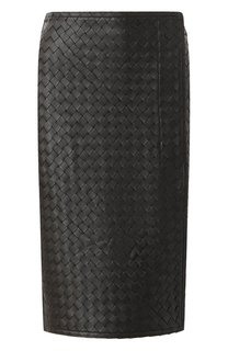 Кожаная юбка Bottega Veneta