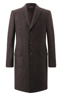 Пальто из шерсти и шелка Zegna