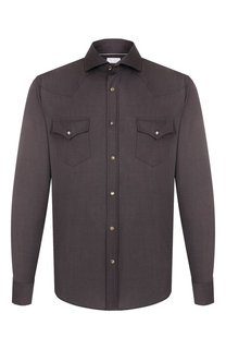 Шерстяная рубашка Brunello Cucinelli