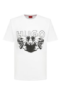 Хлопковая футболка HUGO