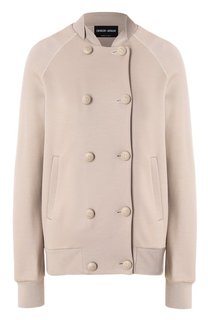 Бомбер из шерсти и вискозы Giorgio Armani
