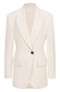 Жакет из вискозы и льна Brunello Cucinelli