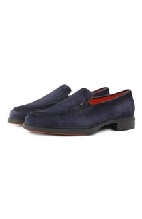 Замшевые лоферы Easy On Santoni