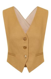 Жилет из вискозы и льна Dondup