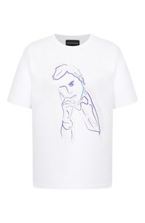 Хлопковая футболка Emporio Armani