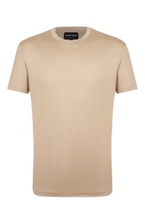 Футболка из шелка и хлопка Giorgio Armani