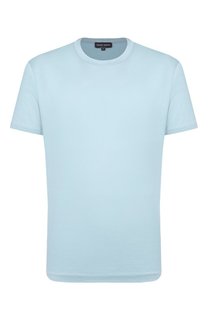 Футболка из шелка и хлопка Giorgio Armani