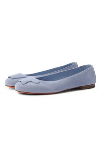 Замшевые балетки Santoni
