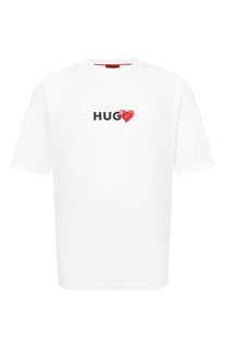 Хлопковая футболка HUGO