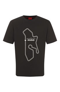 Хлопковая футболка HUGO