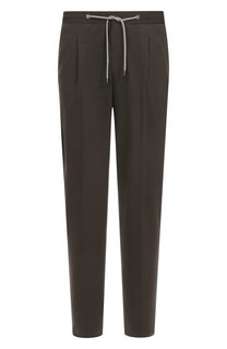 Брюки из шерсти и хлопка Corneliani