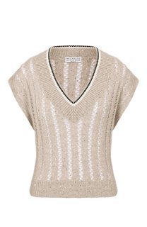 Льняной жилет Brunello Cucinelli