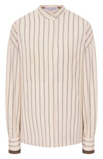 Рубашка из вискозы Brunello Cucinelli