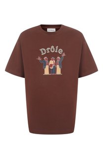 Хлопковая футболка Drole De Monsieur