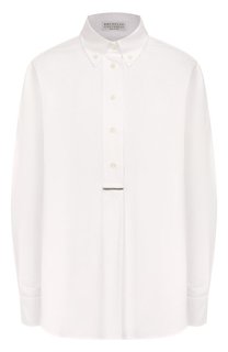 Хлопковая рубашка Brunello Cucinelli
