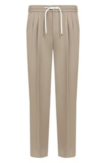 Брюки изо льна и хлопка Brunello Cucinelli
