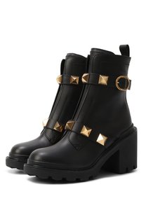 Кожаные ботильоны Roman Stud Valentino