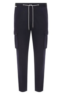 Брюки-карго из шерсти и хлопка Corneliani