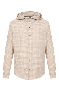 Рубашка из шерсти и шелка Kiton