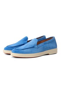 Замшевые лоферы Santoni