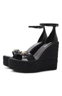 Кожаные босоножки Barocco Versace
