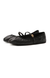 Кожаные балетки Vally Dolce & Gabbana