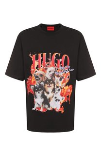 Хлопковая футболка HUGO