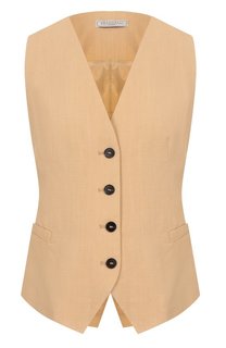 Жилет из вискозы и льна Antonelli Firenze