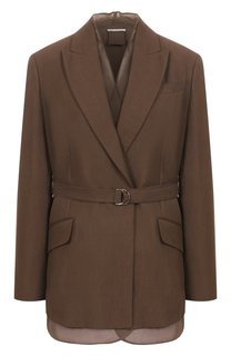 Жакет из вискозы и льна Brunello Cucinelli