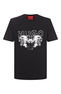 Хлопковая футболка HUGO