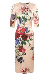 Атласное платье Dolce & Gabbana