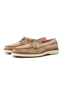 Замшевые топсайдеры Detroit Santoni